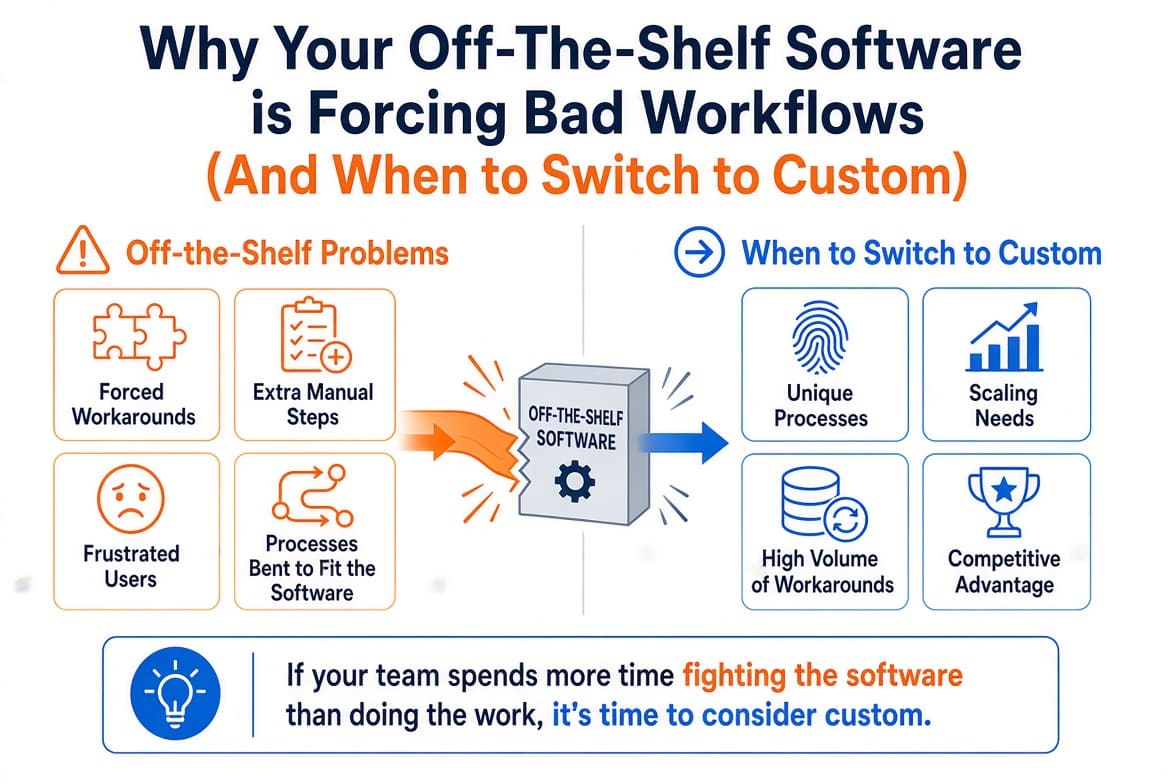 Why Your Off-The-Shelf Software is Forcing Bad Workflows (And When to Switch to Custom)